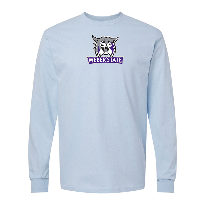 Men's Weber State Wildcats Gildan Heavy Cotton Long Sleeve T-Shirt